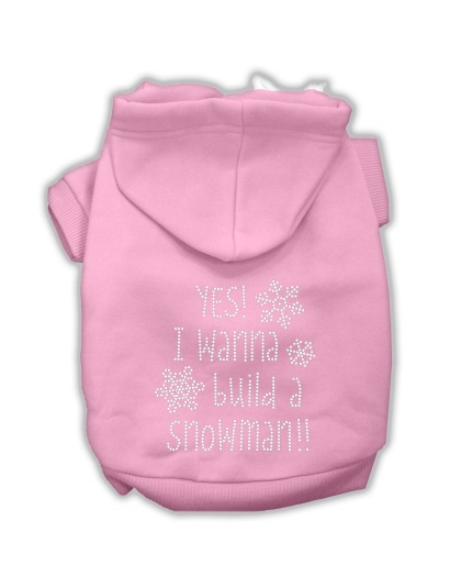 Yes! I want to build a Snowman Rhinestone Dog Hoodie Light Pink L