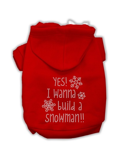 Yes! I want to build a Snowman Rhinestone Dog Hoodie Red L