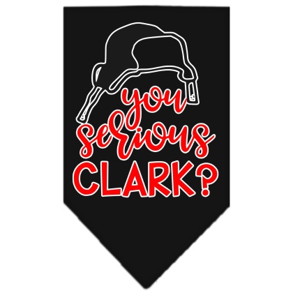 You Serious Clark? Screen Print Bandana Black Large