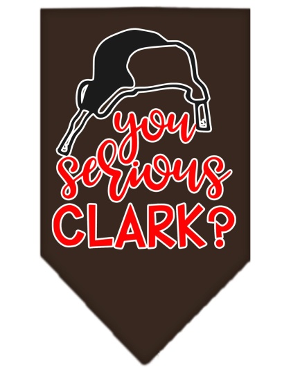 You Serious Clark? Screen Print Bandana Cocoa Large