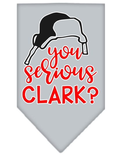 You Serious Clark? Screen Print Bandana Grey Large