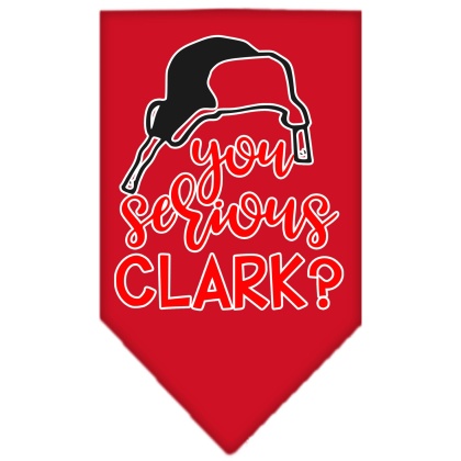 You Serious Clark? Screen Print Bandana Red Large