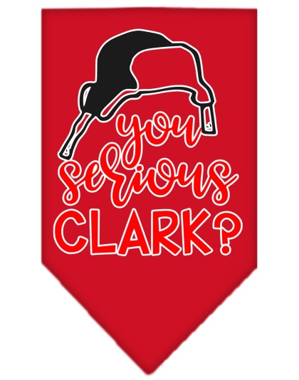 You Serious Clark? Screen Print Bandana Red Large