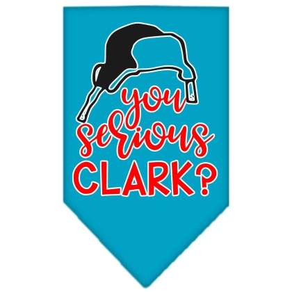 You Serious Clark? Screen Print Bandana Turquoise Large