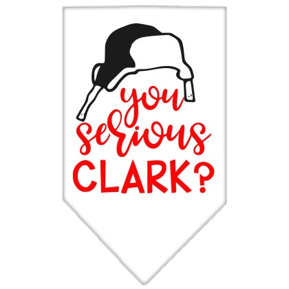 You Serious Clark? Screen Print Bandana White Large