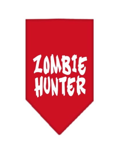 Zombie Hunter Screen Print Bandana Red Large