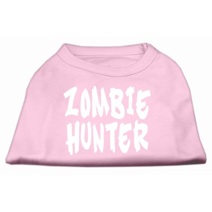 Zombie Hunter Screen Print Shirt Light Pink L